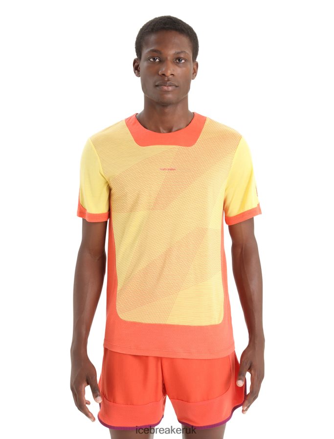 Icebreaker Men ZoneKnit Merino Short Sleeve T-Shirt Geodetic Z04NXR64 Clothing Summer/Vibrant Earth - Image 1