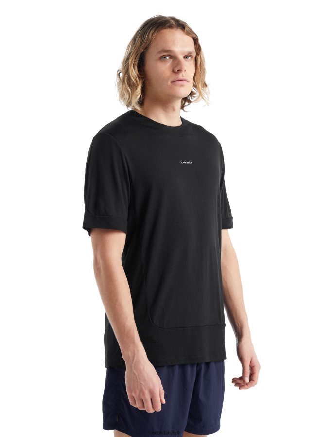 icebreaker_men_zoneknit_merino_short_sleeve_t_shirt_z04nxr498_clothing_black.jpg Icebreaker Men ZoneKnit Merino Short Sleeve T-Shirt Z04NXR498 Clothing Black - Image 1