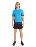 Icebreaker Men ZoneKnit Merino Short Sleeve T-Shirt Z04NXR71 Clothing Geo Blue/Royal Navy - Image 3
