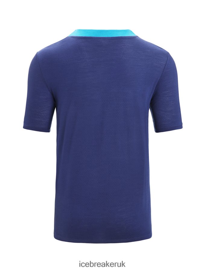 Icebreaker Men ZoneKnit Merino Short Sleeve T-Shirt Z04NXR71 Clothing Geo Blue/Royal Navy - Image 8