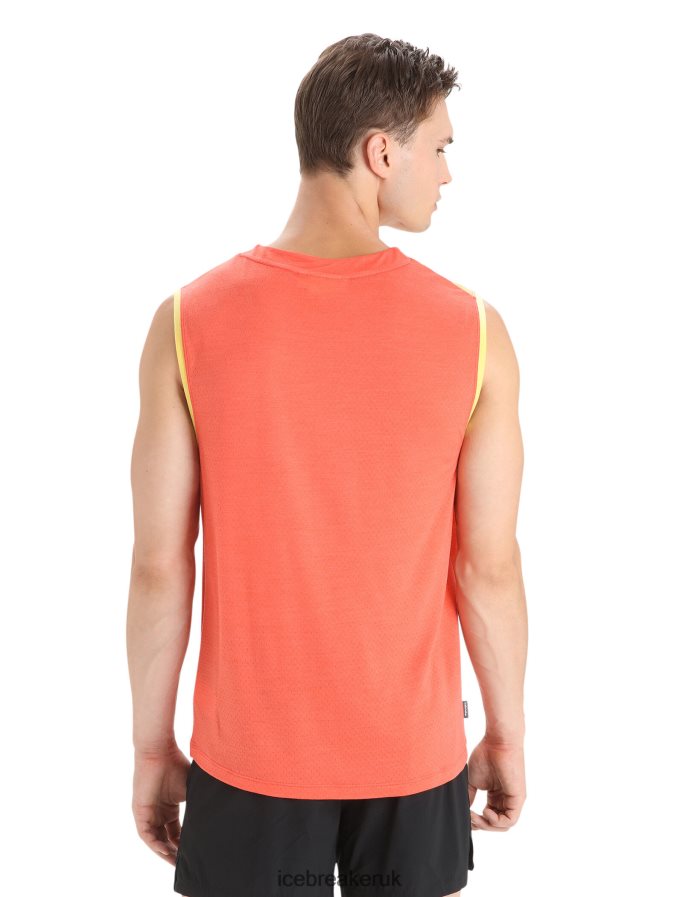 Icebreaker Men ZoneKnit Merino Tank Geodetic Z04NXR68 Clothing Summer/Vibrant Earth - Image 2