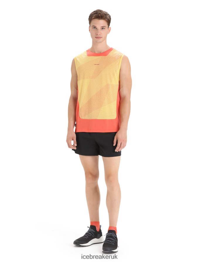Icebreaker Men ZoneKnit Merino Tank Geodetic Z04NXR68 Clothing Summer/Vibrant Earth - Image 3