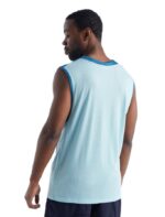 Icebreaker Men ZoneKnit Merino Tank Z04NXR490 Clothing Azul/Haze - Image 2