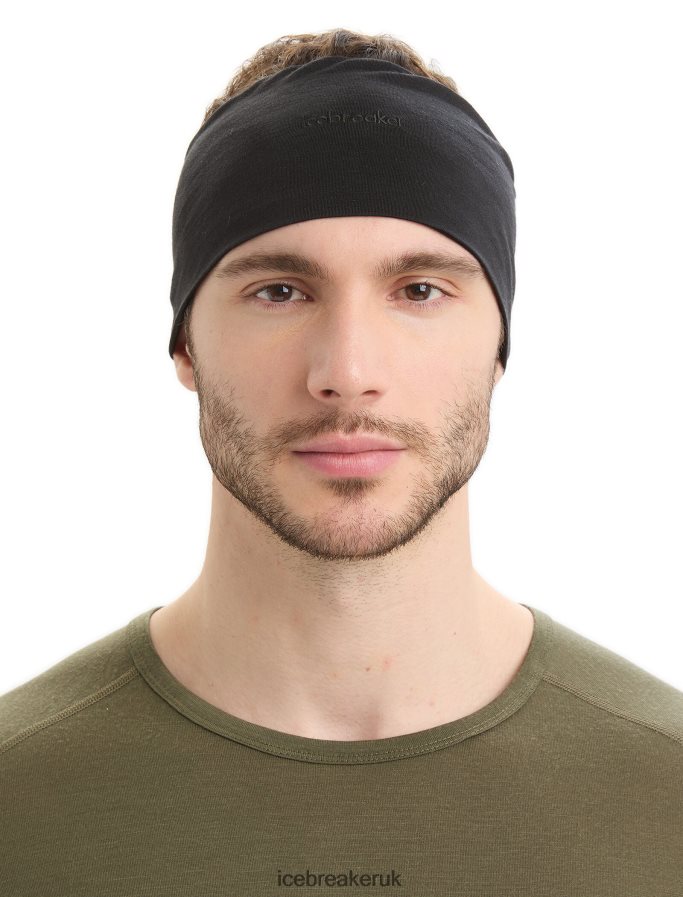 Icebreaker Unisex Cool-Lite Merino Flexi Headband Z04NXR308 Accessories Black - Image 2