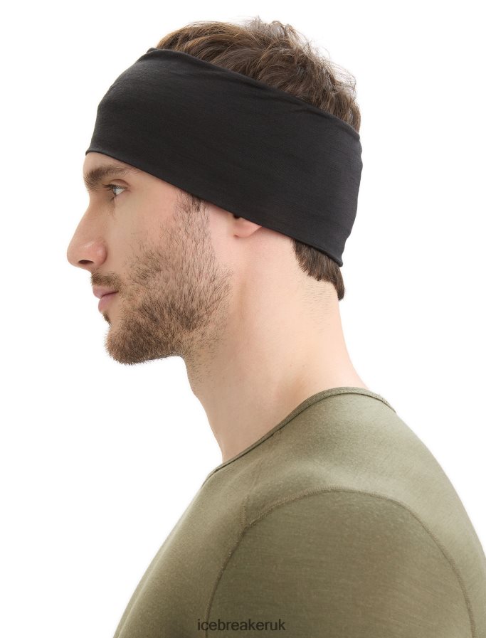 Icebreaker Unisex Cool-Lite Merino Flexi Headband Z04NXR308 Accessories Black - Image 3