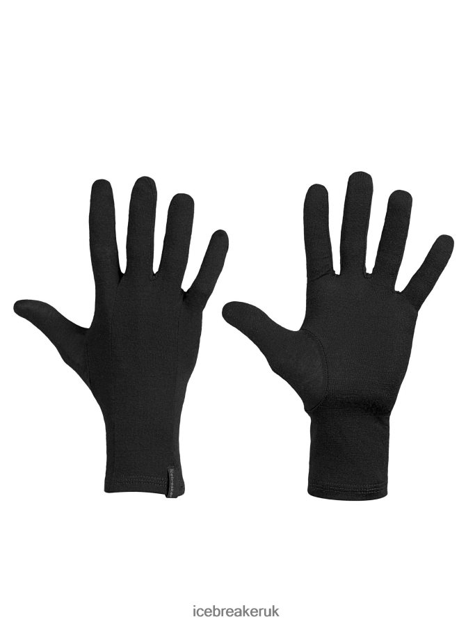 icebreaker_unisex_merino_200_oasis_glove_liners_z04nxr302_clothing_black.jpg Icebreaker Unisex Merino 200 Oasis Glove Liners Z04NXR302 Clothing Black - Image 1