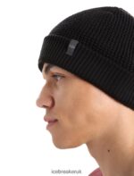 Icebreaker Unisex Merino Feadan Slouch Beanie Z04NXR332 Accessories Black - Image 3