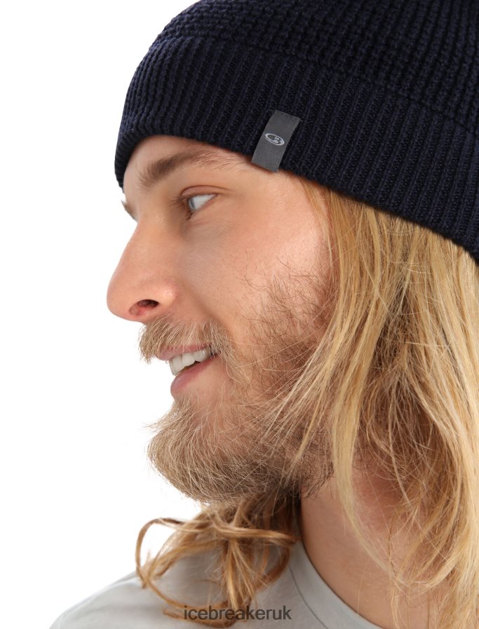 Icebreaker Unisex Merino Feadan Slouch Beanie Z04NXR333 Accessories Midnight Navy - Image 3