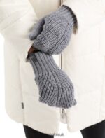 Icebreaker Unisex Merino Waypoint Mittens Z04NXR304 Clothing Gritstone Heather/Black - Image 4