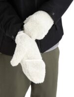 Icebreaker Unisex RealFleece Merino High Pile Mittens Z04NXR305 Clothing Ecru Heather - Image 2