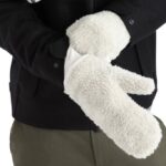 Icebreaker Unisex RealFleece Merino High Pile Mittens Z04NXR305 Clothing Ecru Heather