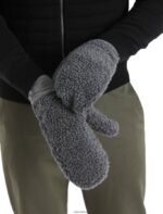 Icebreaker Unisex RealFleece Merino High Pile Mittens Z04NXR306 Clothing Gritstone Heather
