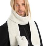 Icebreaker Unisex RealFleece Merino High Pile Scarf Z04NXR337 Accessories Ecru Heather