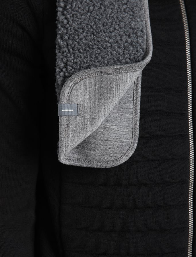 Icebreaker Unisex RealFleece Merino High Pile Scarf Z04NXR338 Accessories Gritstone Heather - Image 2