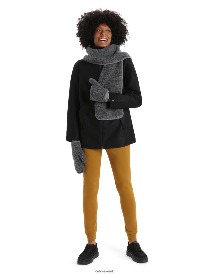 Icebreaker Unisex RealFleece Merino High Pile Scarf Z04NXR338 Accessories Gritstone Heather - Image 3