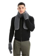 Icebreaker Unisex RealFleece Merino High Pile Scarf Z04NXR338 Accessories Gritstone Heather - Image 4