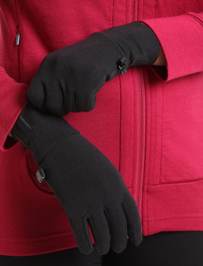 icebreaker_unisex_realfleece_merino_sierra_gloves_z04nxr300_clothing_black.jpg Icebreaker Unisex RealFleece Merino Sierra Gloves Z04NXR300 Clothing Black - Image 1
