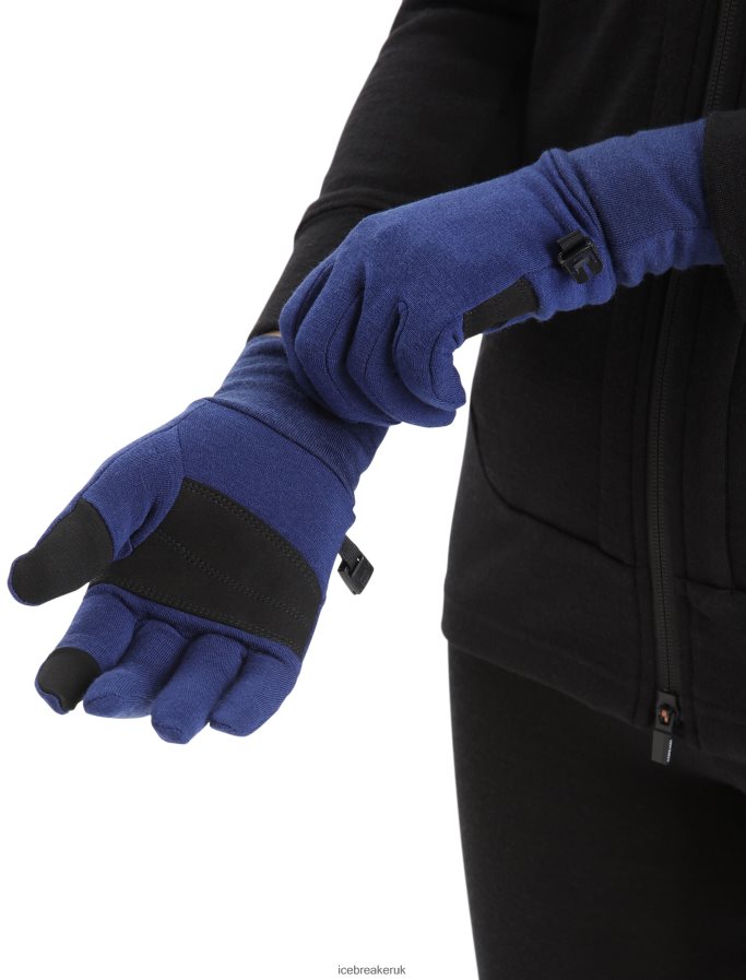 icebreaker_unisex_realfleece_merino_sierra_gloves_z04nxr469_accessories_royal_navy.jpg Icebreaker Unisex RealFleece Merino Sierra Gloves Z04NXR469 Accessories Royal Navy - Image 1