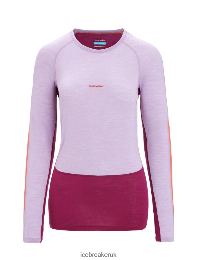 Icebreaker Women 125 ZoneKnit Merino Long Sleeve Crewe Thermal Top Z04NXR591 Clothing Purple Gaze/Go Berry - Image 8