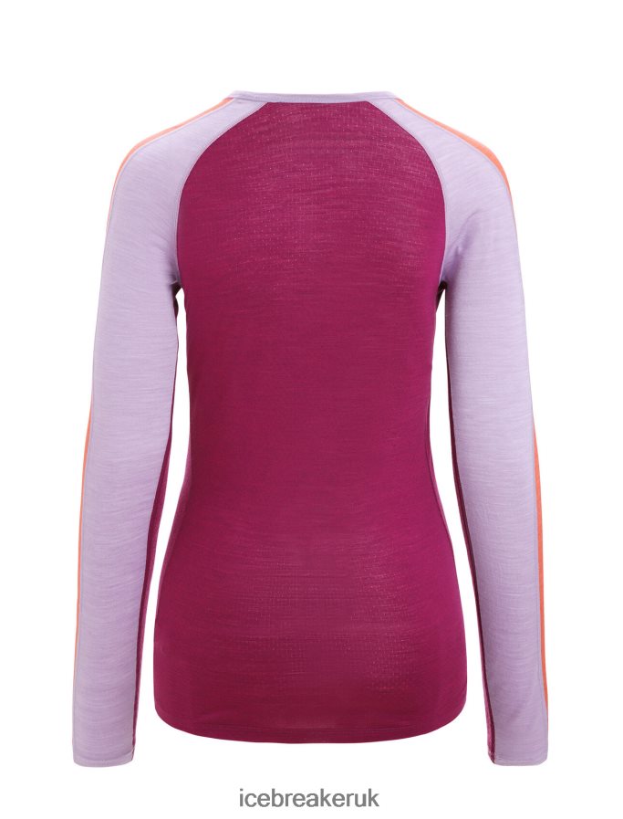 Icebreaker Women 125 ZoneKnit Merino Long Sleeve Crewe Thermal Top Z04NXR591 Clothing Purple Gaze/Go Berry - Image 9