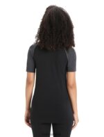 Icebreaker Women 125 ZoneKnit Merino Short Sleeve Crewe Thermal Top Z04NXR588 Clothing Jet Heather/Black - Image 2