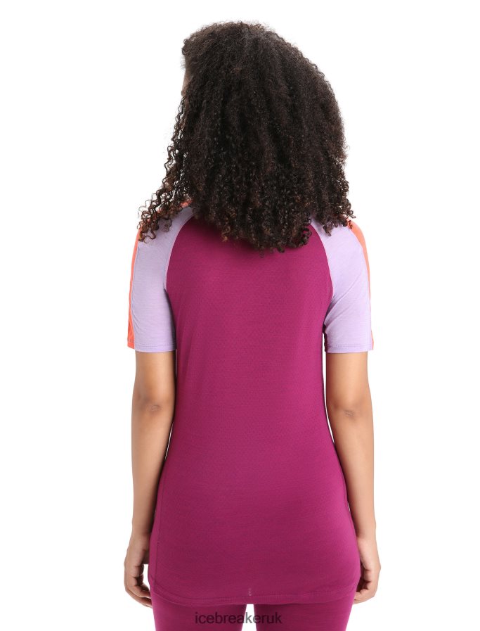 Icebreaker Women 125 ZoneKnit Merino Short Sleeve Crewe Thermal Top Z04NXR589 Clothing Purple Gaze/Go Berry - Image 2