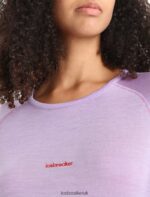 Icebreaker Women 125 ZoneKnit Merino Short Sleeve Crewe Thermal Top Z04NXR589 Clothing Purple Gaze/Go Berry - Image 4