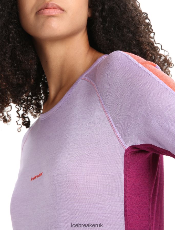 Icebreaker Women 125 ZoneKnit Merino Short Sleeve Crewe Thermal Top Z04NXR589 Clothing Purple Gaze/Go Berry - Image 5