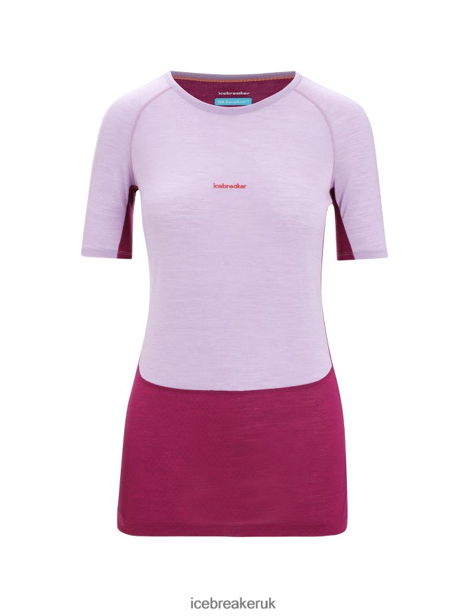 Icebreaker Women 125 ZoneKnit Merino Short Sleeve Crewe Thermal Top Z04NXR589 Clothing Purple Gaze/Go Berry - Image 7