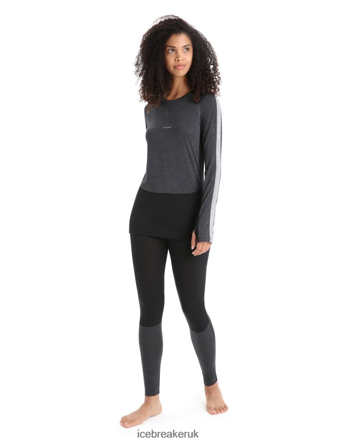 Icebreaker Women 125 ZoneKnit Merino Thermal Leggings Z04NXR592 Clothing Black/Jet Heather - Image 3