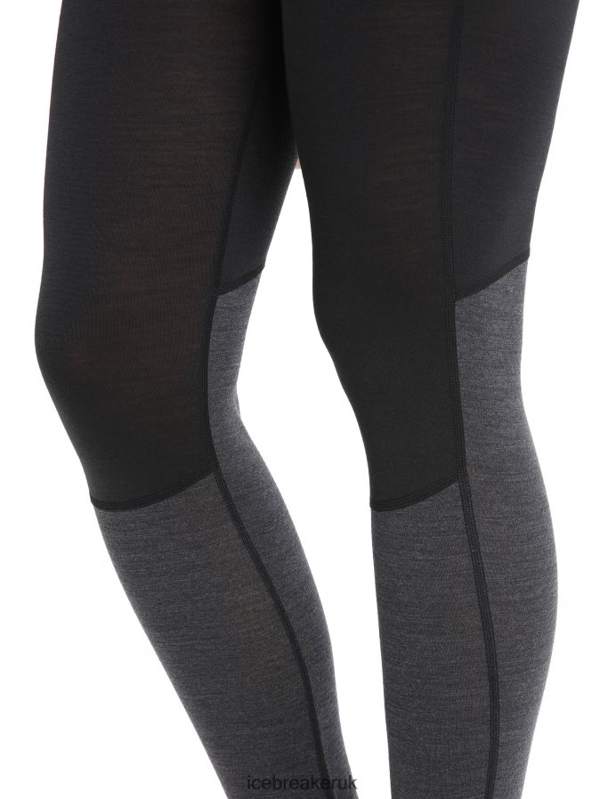Icebreaker Women 125 ZoneKnit Merino Thermal Leggings Z04NXR592 Clothing Black/Jet Heather - Image 4