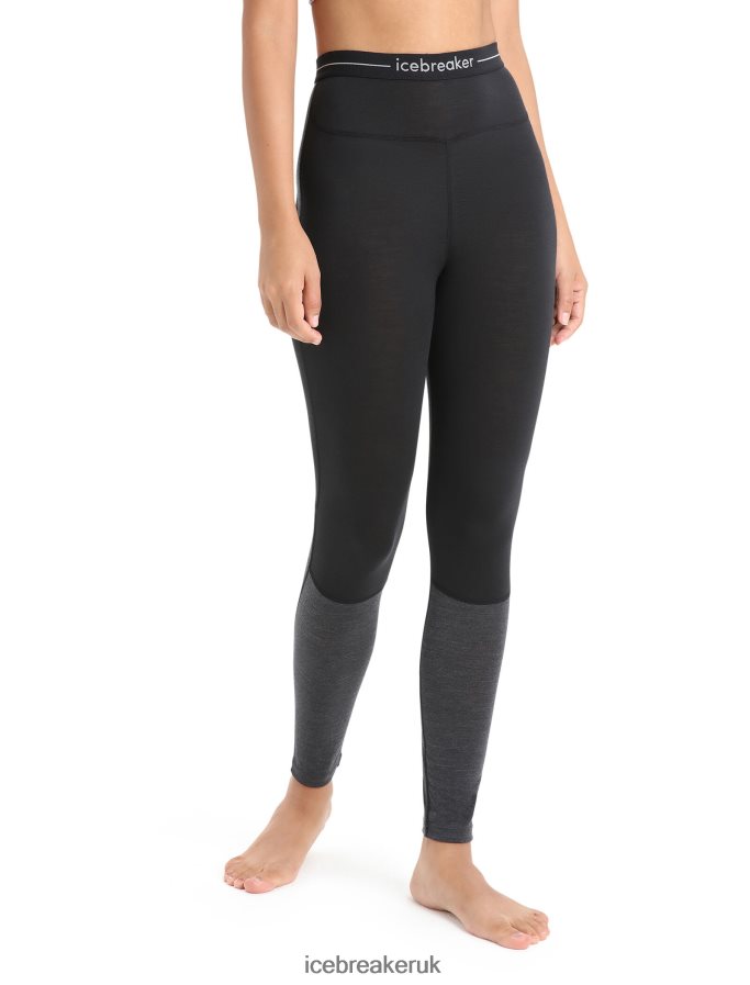 Icebreaker Women 125 ZoneKnit Merino Thermal Leggings Z04NXR592 Clothing Black/Jet Heather - Image 1