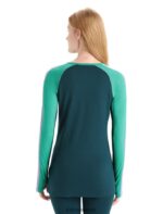 Icebreaker Women 200 ZoneKnit Merino Long Sleeve Crewe Thermal Top Z04NXR581 Clothing Fresh/Green Glory - Image 2