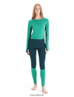 Icebreaker Women 200 ZoneKnit Merino Long Sleeve Crewe Thermal Top Z04NXR581 Clothing Fresh/Green Glory - Image 3