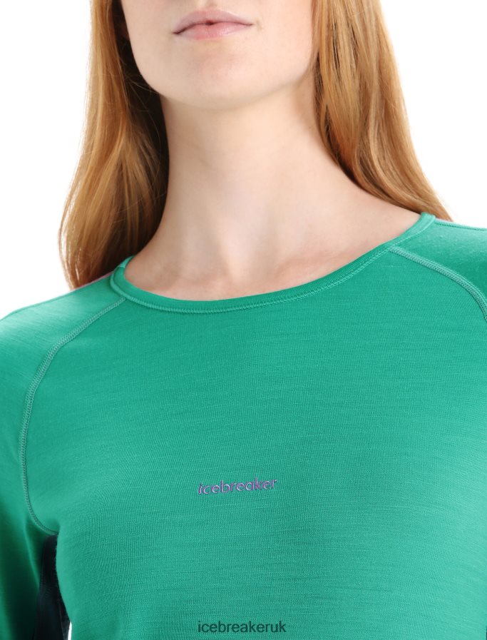 Icebreaker Women 200 ZoneKnit Merino Long Sleeve Crewe Thermal Top Z04NXR581 Clothing Fresh/Green Glory - Image 4