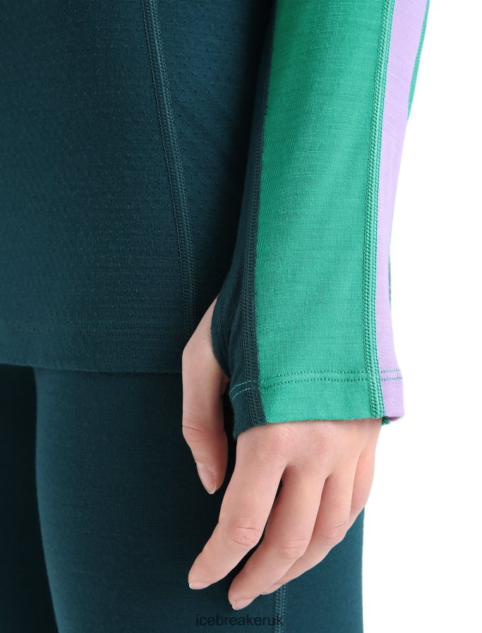 Icebreaker Women 200 ZoneKnit Merino Long Sleeve Crewe Thermal Top Z04NXR581 Clothing Fresh/Green Glory - Image 7