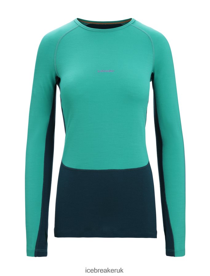 Icebreaker Women 200 ZoneKnit Merino Long Sleeve Crewe Thermal Top Z04NXR581 Clothing Fresh/Green Glory - Image 8