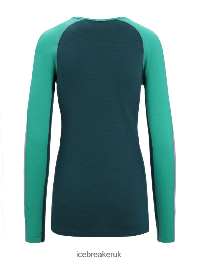 Icebreaker Women 200 ZoneKnit Merino Long Sleeve Crewe Thermal Top Z04NXR581 Clothing Fresh/Green Glory - Image 9