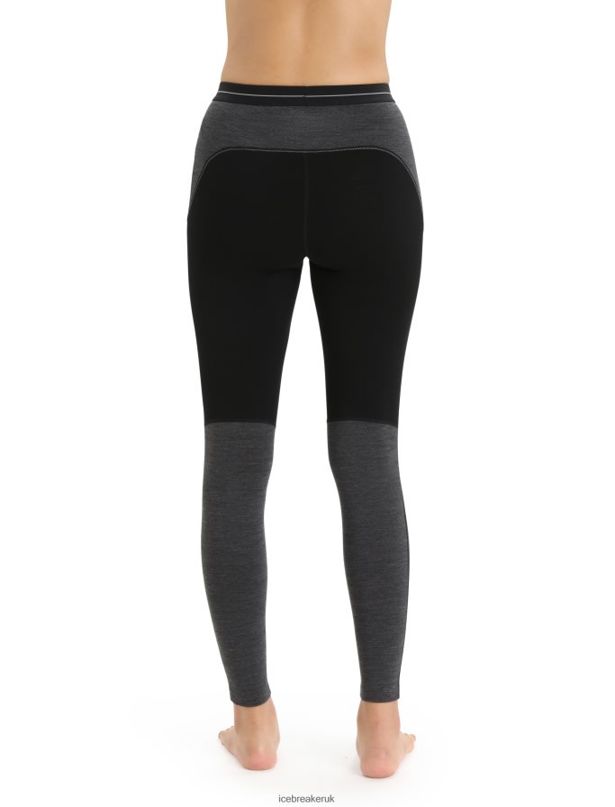 Icebreaker Women 200 ZoneKnit Merino Thermal Leggings Z04NXR582 Clothing Black/Jet Heather - Image 2