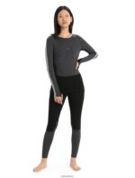 Icebreaker Women 200 ZoneKnit Merino Thermal Leggings Z04NXR582 Clothing Black/Jet Heather - Image 3
