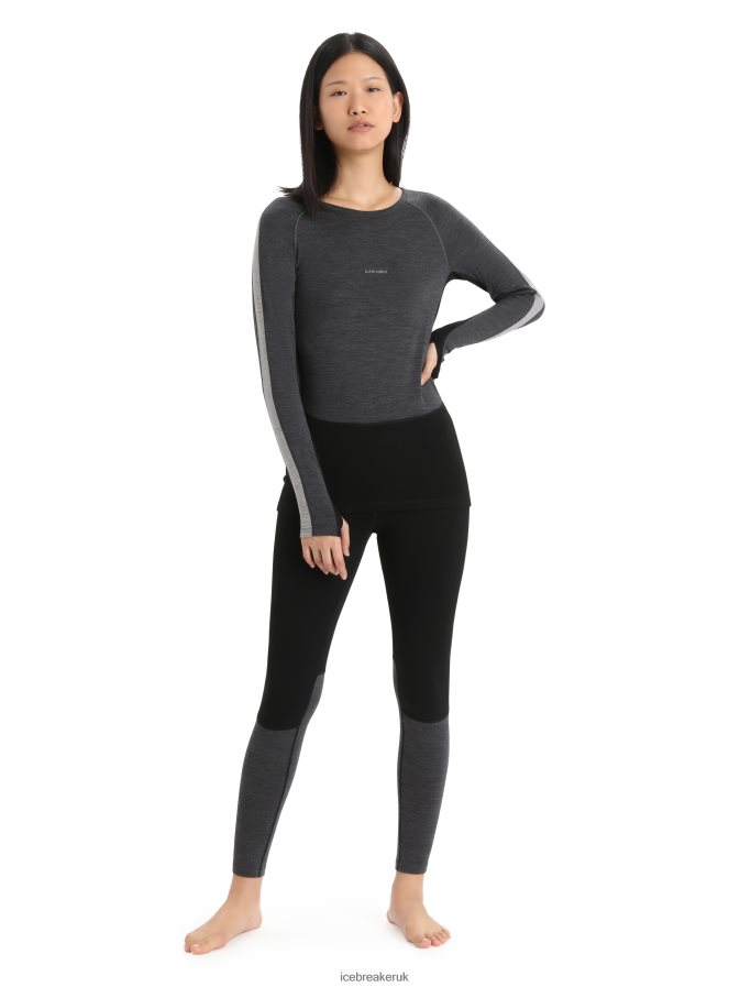 Icebreaker Women 200 ZoneKnit Merino Thermal Leggings Z04NXR582 Clothing Black/Jet Heather - Image 3