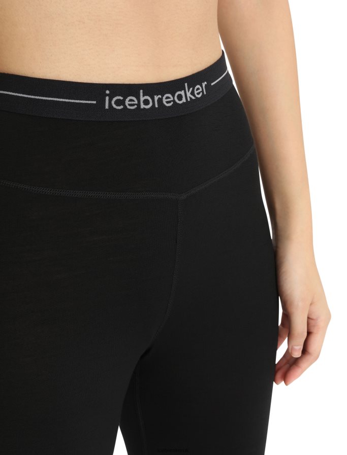 Icebreaker Women 200 ZoneKnit Merino Thermal Leggings Z04NXR582 Clothing Black/Jet Heather - Image 5