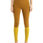 Icebreaker Women 200 ZoneKnit Merino Thermal Leggings Z04NXR883 Clothing Clove/Silent Gold