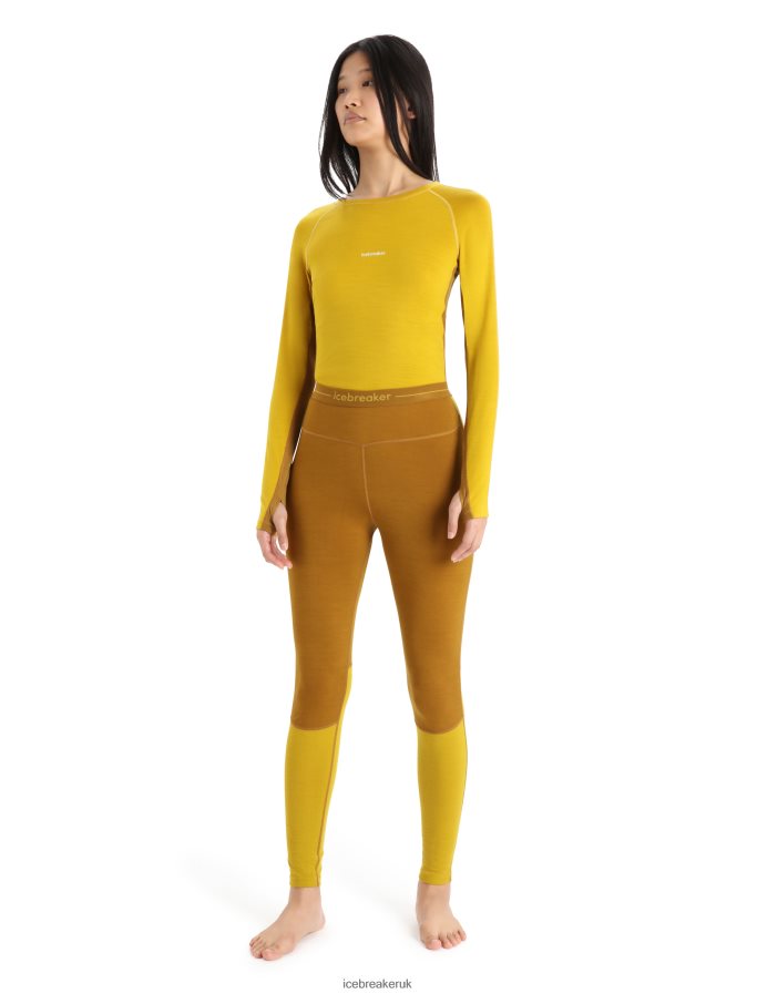 Icebreaker Women 200 ZoneKnit Merino Thermal Leggings Z04NXR883 Clothing Clove/Silent Gold - Image 3