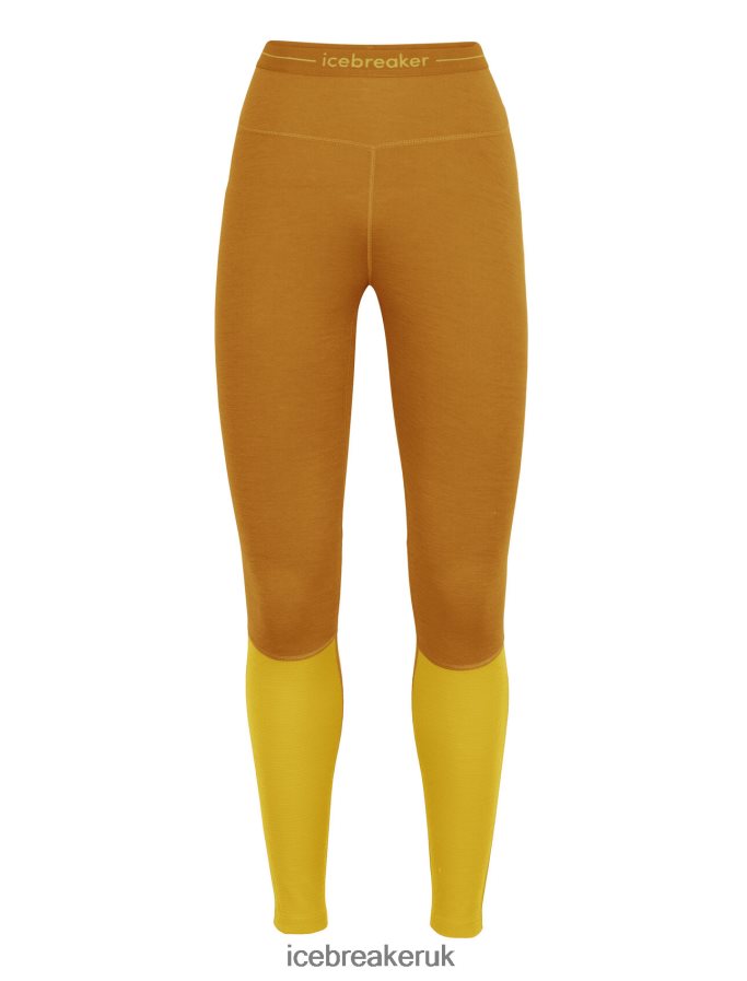 Icebreaker Women 200 ZoneKnit Merino Thermal Leggings Z04NXR883 Clothing Clove/Silent Gold - Image 6