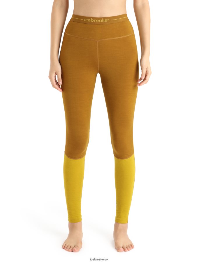 Icebreaker Women 200 ZoneKnit Merino Thermal Leggings Z04NXR883 Clothing Clove/Silent Gold - Image 1