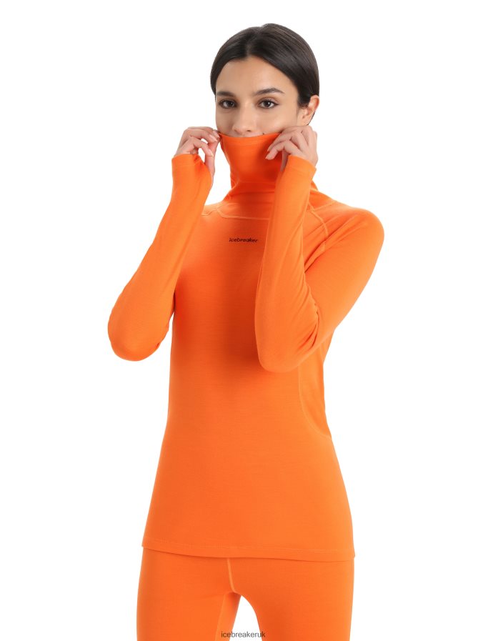 Icebreaker Women 300 MerinoFine Long Sleeve Roll Neck Thermal Top Z04NXR880 Clothing Flash - Image 2