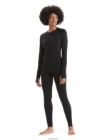 Icebreaker Women BodyfitZone Merino 150 Zone Long Sleeve Crewe Thermal Top Z04NXR794 Clothing Black - Image 3