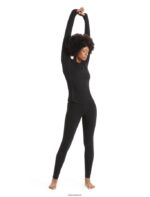 Icebreaker Women BodyfitZone Merino 150 Zone Long Sleeve Crewe Thermal Top Z04NXR794 Clothing Black - Image 4