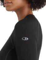 Icebreaker Women BodyfitZone Merino 150 Zone Long Sleeve Crewe Thermal Top Z04NXR794 Clothing Black - Image 5